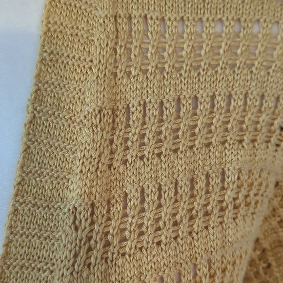 Marled Reunited Clothing Acrylic Longline Open Cardigan Sweater MEDIUM Yellow - Picture 4 of 15